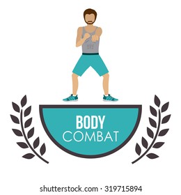 Bodycombat concept with avatar design, vector illustration eps 10