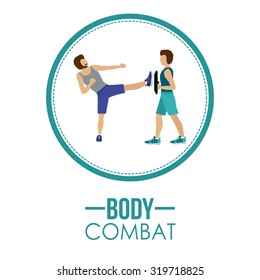 Bodycombat concept with avatar design, vector illustration eps 10