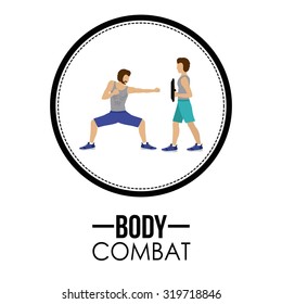 Bodycombat concept with avatar design, vector illustration eps 10