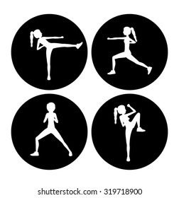 Bodycombat concept with avatar design, vector illustration eps 10