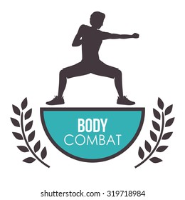 Bodycombat concept with avatar design, vector illustration eps 10