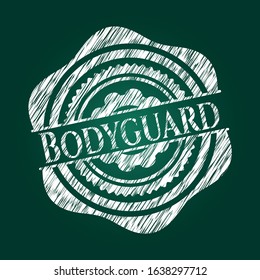 Bodyguard chalk emblem. Vector Illustration. Detailed.