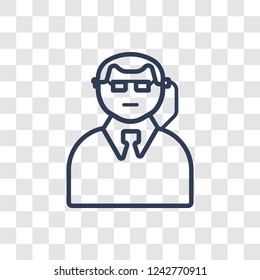 Bodyguard icon. Trendy linear Bodyguard logo concept on transparent background from Luxury collection