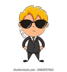 Bodyguard kid hands on hips