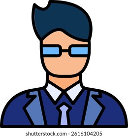 Bodyguard Line Filled Vector Icon Design