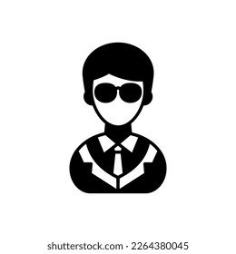 Bodyguard Male icon in vector. Logotype