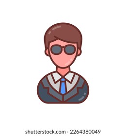 Bodyguard Male icon in vector. Logotype