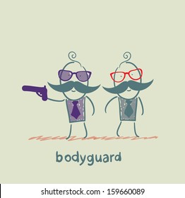 bodyguard protects gun