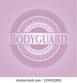 Bodyguard realistic pink emblem