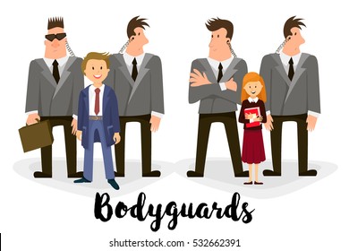 bodyguard, a security guard. vector