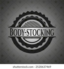 Emblema escuro para estocar o corpo. Ilustração de vetor. Detalhado. 