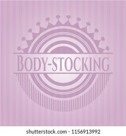 Body-stocking realistic pink emblem