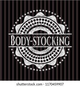 Body-stocking silver shiny badge