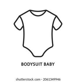 Bodysuit baby flat line icon. Vector illustration infant clothes. Symbol for baby apparel store