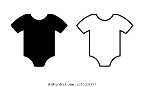 Bodysuit black clothes for baby template. Shirt baby onesie for comfortable wear and warmth with simple textile design for vector newborns