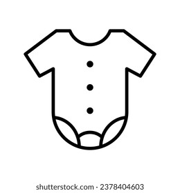 Bodysuit clothes for baby icon. Shirt child onesie for comfortable wear and warmth with simple textile design for vector newborns