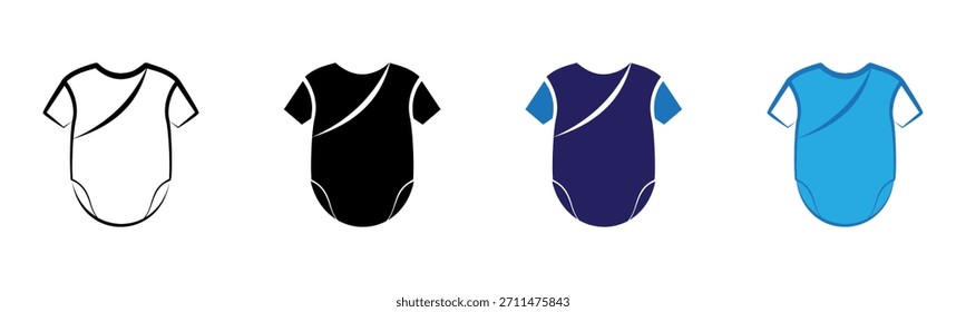 Bodysuit Icon Multi Style Vector Illustration