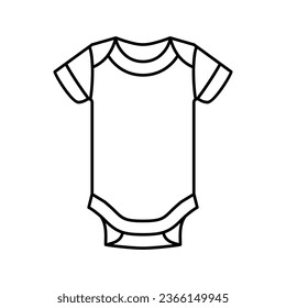 bodysuit long sleeve baby cloth line icon vector. bodysuit long sleeve baby cloth sign. isolated contour symbol black illustration