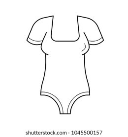 Bodysuit vector line icon isolated on white background. Bodysuit line icon for infographic, website or app.