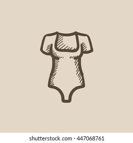 Bodysuit vector sketch icon isolated on background. Hand drawn Bodysuit icon. Bodysuit sketch icon for infographic, website or app.