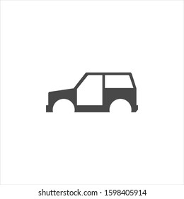 Bodywork. Car frame. Simple vector icon. Auto goods. Consumer goods. Commodities.
