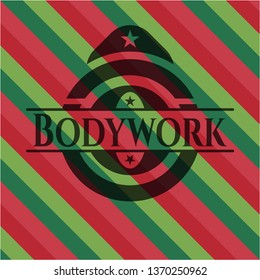 Bodywork christmas style emblem.