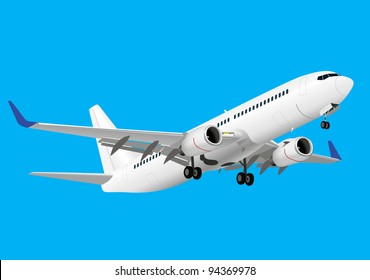 Boeing 737 detailed vector image