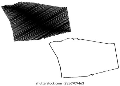 Boekel municipality (Kingdom of the Netherlands, Holland, North Brabant or Noord-Brabant province) map vector illustration, scribble sketch map