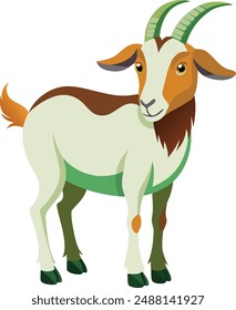 Boer goat color vector illustration 5