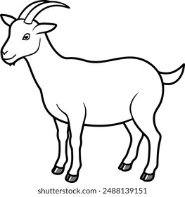 Boer goat silhouette vector illustration 4