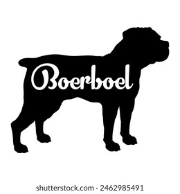 Boerboel Dog silhouette dog breeds logo dog monogram vector