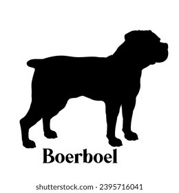 Boerboel Dog silhouette dog breeds dog monogram logo dog face vector