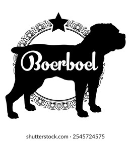 Boerboel dog silhouette, dog, dog breeds,  vector, silhouette, logo design, animal, illustration, icon, sign, black, pet