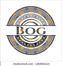 Bog arabic style emblem. Arabesque decoration.