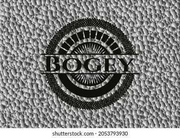 Bogey black badge with grey bubbles background. Vector Illustration. Detailed. 