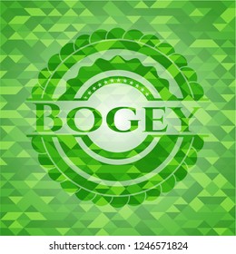 Bogey green mosaic emblem