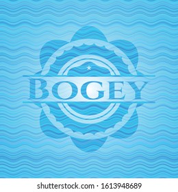 Bogey water wave badge. Vector Illustration. Detailed.