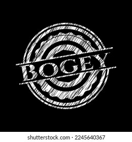 Bogey escribió en una pizarra. Ilustración vectorial. Detallado. 