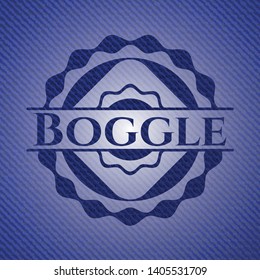Boggle with denim texture. Vector Illustration. Detailed.