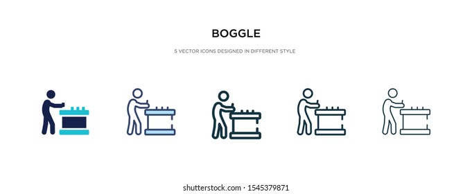 boggle icon in different style vector illustration. two colored and black boggle vector icons designed in filled, outline, line and stroke style can be used for web, mobile, ui