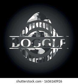 Boggle on grey camo pattern
