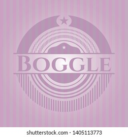 Boggle Pink Emblem Retro Vector Illustration Stock Vector (Royalty Free ...