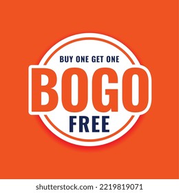 bogo buy one get one free banner design vector