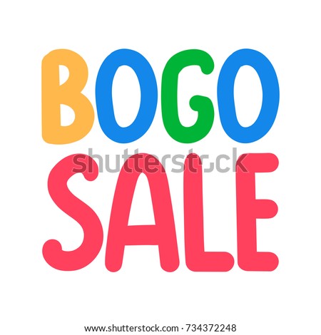 Bogo Buy One Get One Free Stock Vector (Royalty Free) 734372248 ...