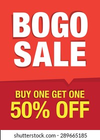 BOGO Sale - Buy One Get One 50% Off