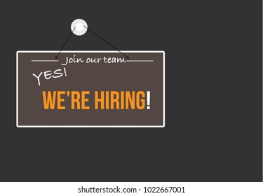 Bogor, 12 Feb 18. Announcement sign of available vacancy