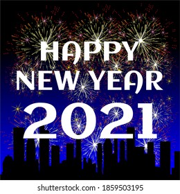 Bogor, Indonesia. 23 Nobember 2020.
Vector hapy new year 2021.
celebrating new year's eve in the middle of the city