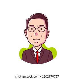 Bogor Indonesia, August 26 2020: Cartoon Version Of Ridwan Kamil, Governor Of West Java