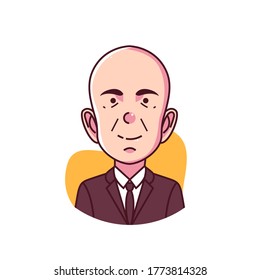 Bogor Indonesia, July 11 2020: Cartoon Version Of Jeff Bezos, Ceo