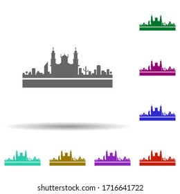 Bogota detailed skyline multi color icon. Simple glyph, flat vector of cities icons for ui and ux, website or mobile application